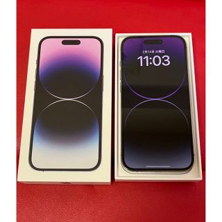 アイフォーン(iPhone)の新品同様 iPhone14Pro 256GB ディープパープル 本体(スマートフォン本体)