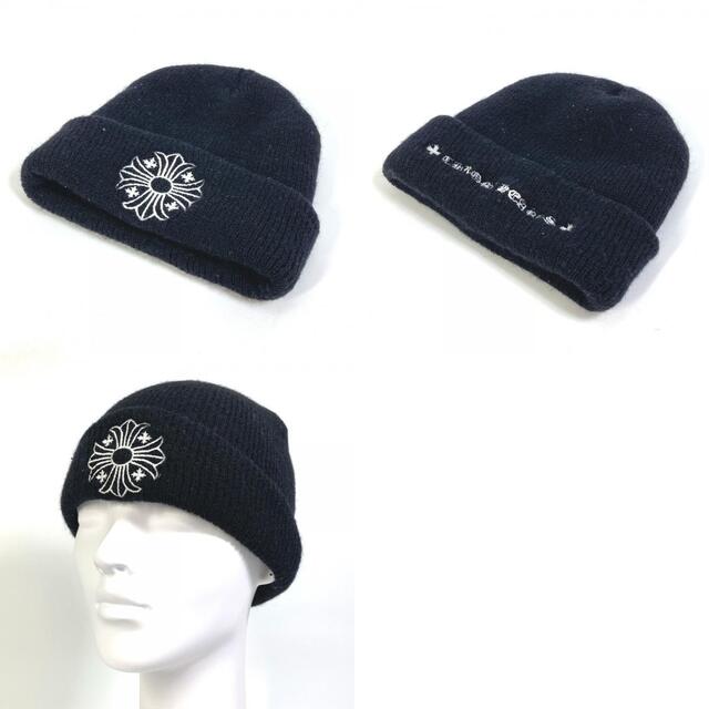 Chrome Hearts(クロムハーツ)のクロムハーツ CHROME HEARTS CH クロス ビーニー ニットキャップ 帽子 ニット帽 ウール ブラック メンズの帽子(ニット帽/ビーニー)の商品写真