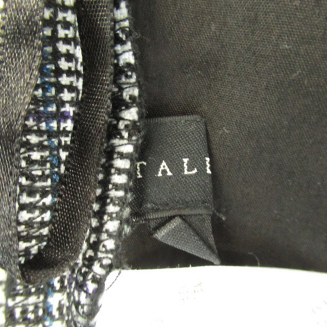TALBOTS(タルボット)のタルボット ワイドパンツ スラックス ロング丈 グレンチェック柄 L 黒 レディースのパンツ(その他)の商品写真