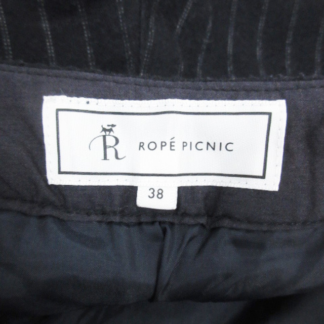 Rope' Picnic(ロペピクニック)のロペピクニック ガウチョパンツ ワイドパンツ 七分丈 38 紺 白 /FF25 レディースのパンツ(その他)の商品写真