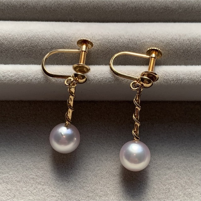 アコヤパール　綺麗な真珠のイヤリング　K18です