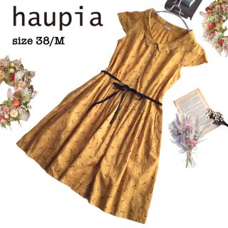 ハウピア(haupia)のused【38/M】ハウピア haupia 鍵 花柄 シャツ ワンピース(ひざ丈ワンピース)