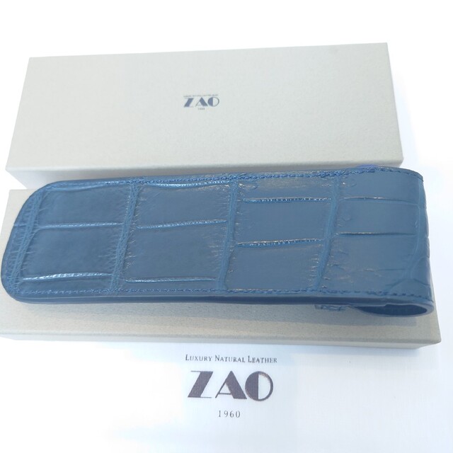 新品　ZAO クロコダイル　ペンケース