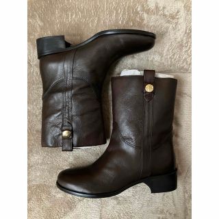 エクルベージュ IL BISONTE イルビゾンテ 本革 レザーブーツ 23