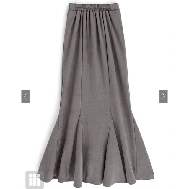 GRL(グレイル)の【新品未使用】GRL スエードマーメイドスカート チャコールS レディースのスカート(ロングスカート)の商品写真