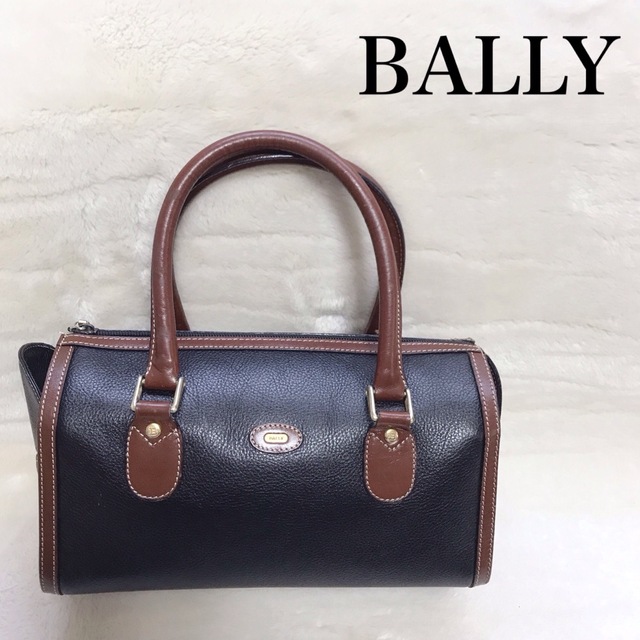 BALLY バリー 型押し ミニボストンバッグ ハンドバッグ レザー