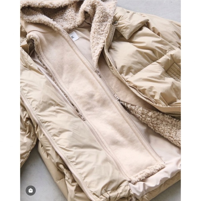 LOUNIE - LOUNIE フェイクムートン切替ショートダウンコートの通販 by