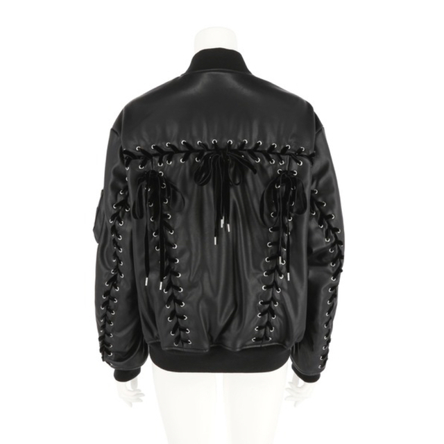 G.V.G.V. FAKE LEATHER LACE UP MA-1 【SALE】 www.owlcavedreams.com