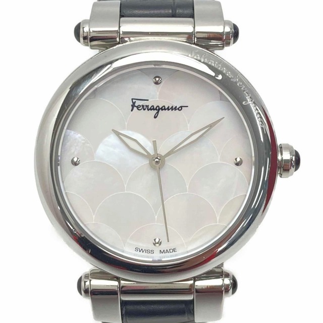 ☆☆Salvatore Ferragamo サルヴァトーレフェラガモ イディリオ FI201 ホワイトシェル クォーツ レディース 腕時計 箱・取説有 | フリマアプリ ラクマ