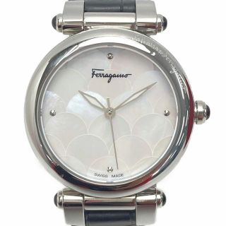 サルヴァトーレフェラガモ(Salvatore Ferragamo)の☆☆Salvatore Ferragamo サルヴァトーレフェラガモ イディリオ FI201 ホワイトシェル クォーツ レディース 腕時計 箱・取説有(腕時計)