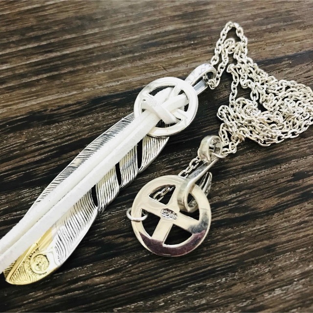 goro's - 新品 未使用 silver 先金フェザー ネックレス ゴローズ goro's - 新品 未使用 silver 先金フェザー ネックレス ゴローズ