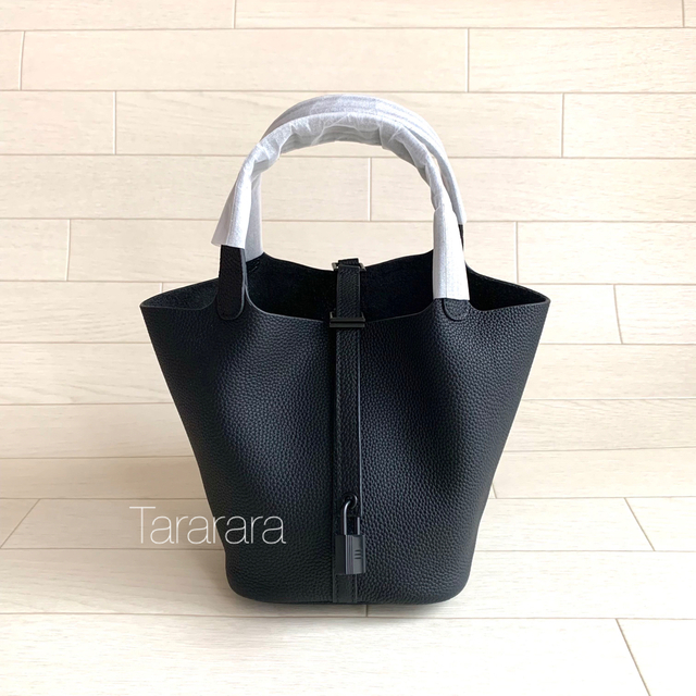 レザーバッグ●leather bucket bag Black S●本革