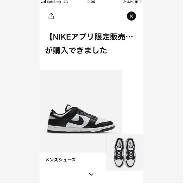 NIKE(ナイキ)の早い者勝ち  新品 24.5cm ナイキ ダンク ロー レトロ パンダ メンズの靴/シューズ(スニーカー)の商品写真