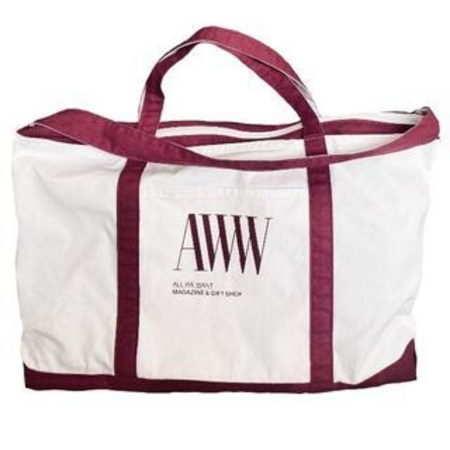 新品 AWW MAGAZINE TOTE BIG BURGUNDY