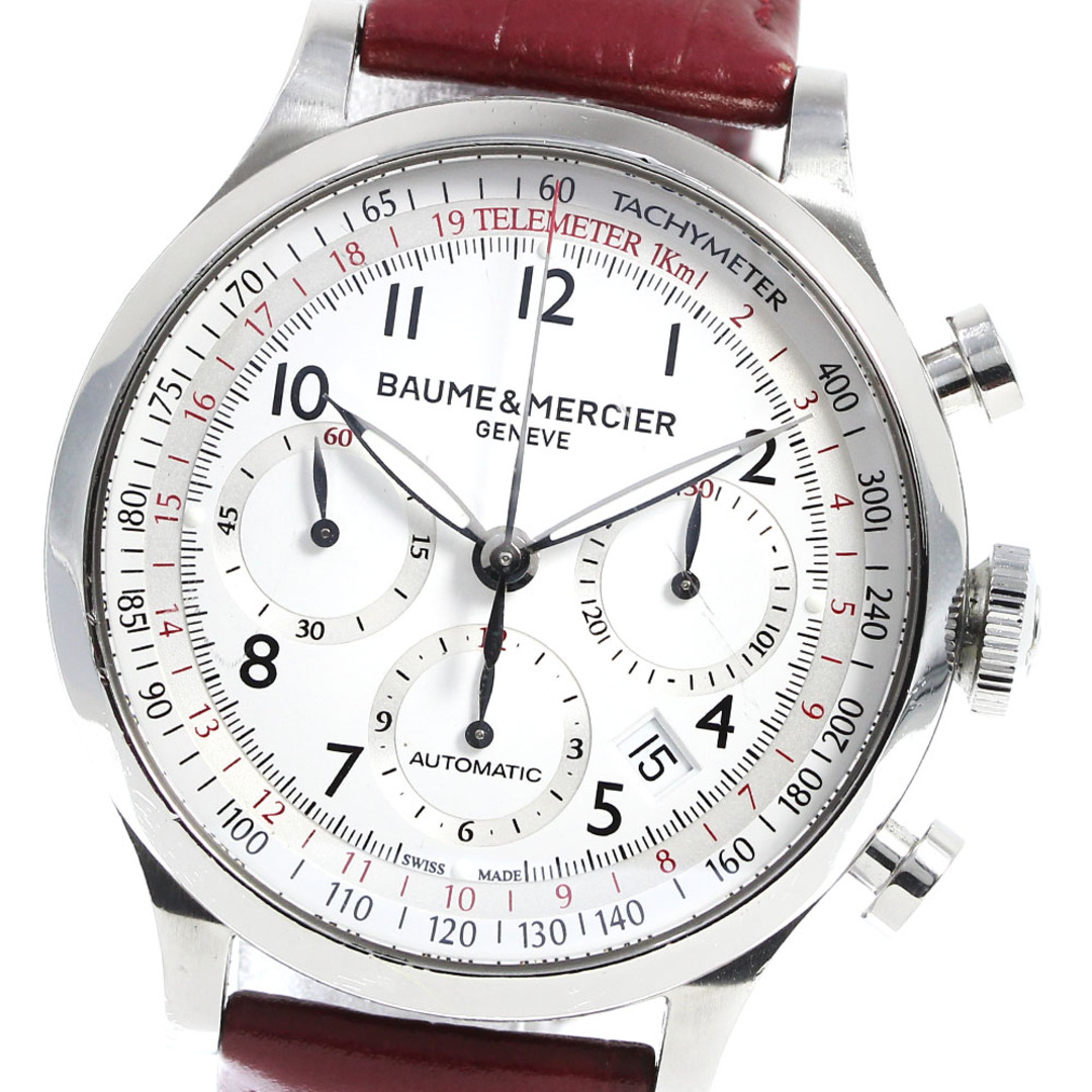 人気の雑貨がズラリ! ★保証書付き【Baume - BAUME&MERCIER & メンズ_707643 自動巻き 65687 クロノグラフ ケープランド Mercier】ボーム&メルシェ 腕時計(アナログ)