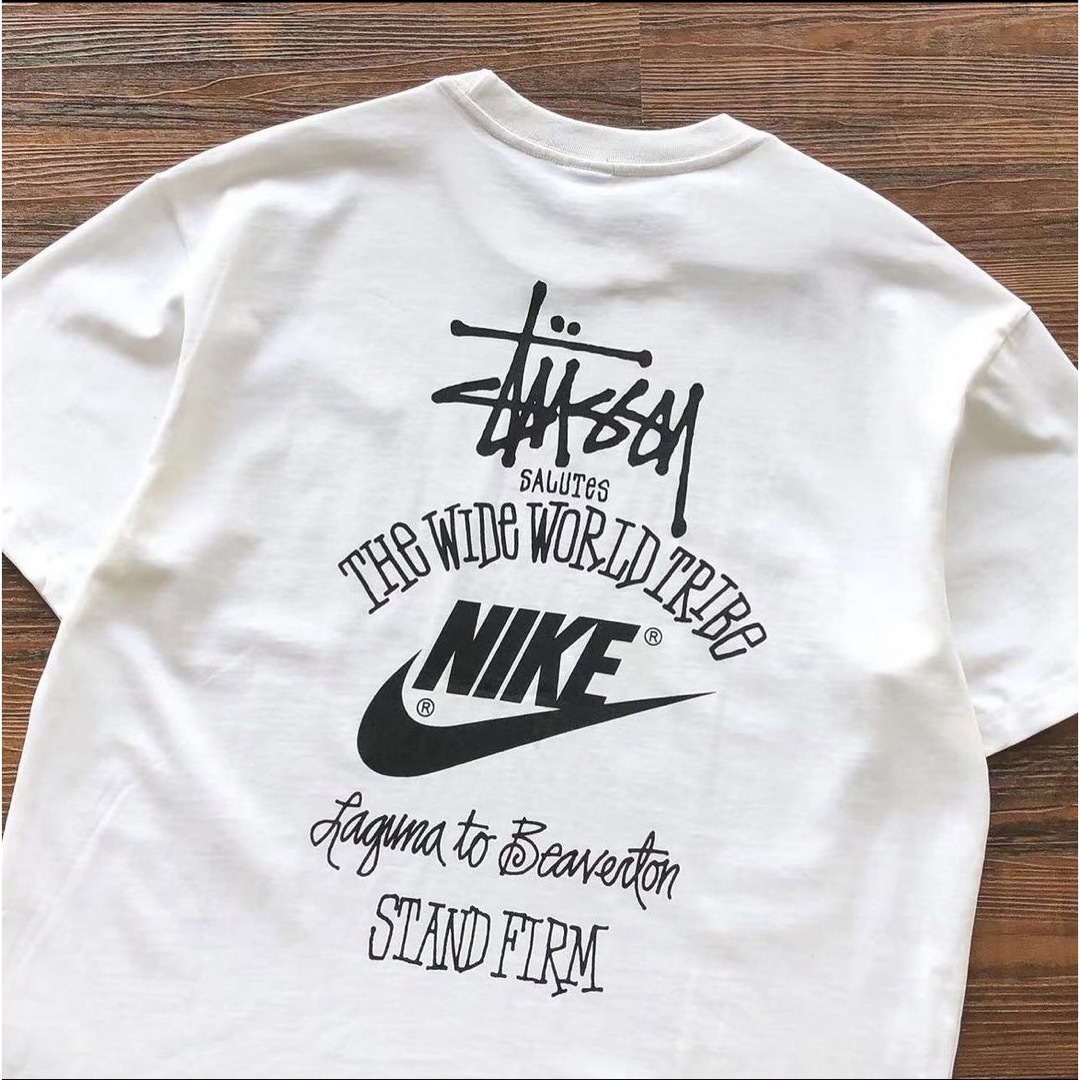 Supreme×STUSSY World Famous tee 刺繍ロゴ 激レア-