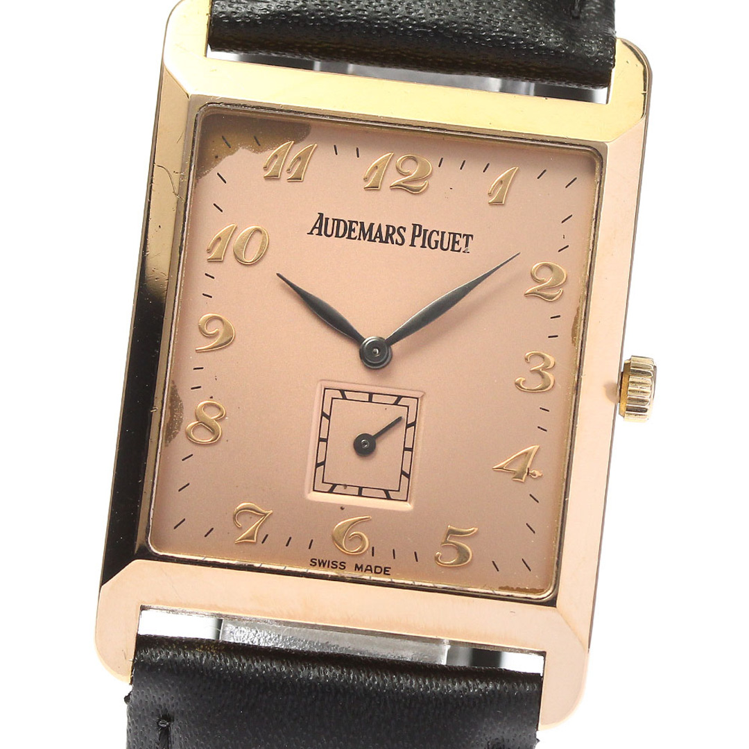 新到着 AUDEMARS PIGUET - 【AUDEMARS PIGUET】オーデマ・ピゲ レクタンギュラー K18PG 14918 手巻き メンズ_719490 腕時計(アナログ)