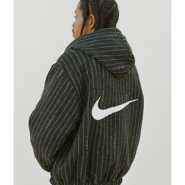 ジャケット/アウターNike stussy ストライプウールジャケット　XL