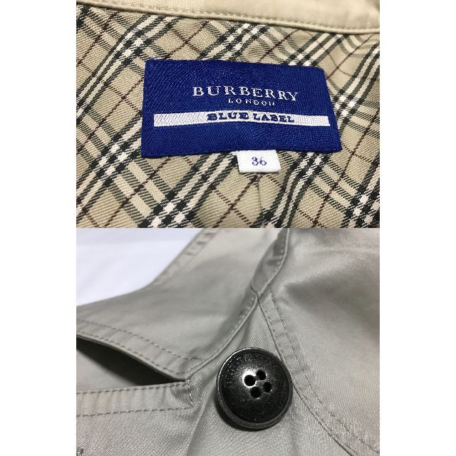 BURBERRY BLUE LABEL(バーバリーブルーレーベル)の【バーバリー】バックスタイルだって魅せたい　春先に着たい欲張りショート レディースのジャケット/アウター(トレンチコート)の商品写真