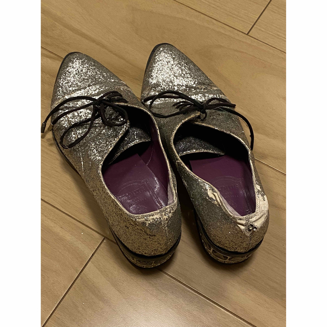SNIDEL(スナイデル)のスナイデル　スパンコール　ラメ　オックスフォード　シューズ　ローファー レディースの靴/シューズ(ローファー/革靴)の商品写真