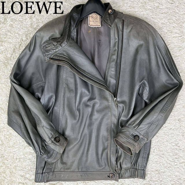 手数料安い 希少ヴィンテージ ロエベ - LOEWE ナッパレザージャケット