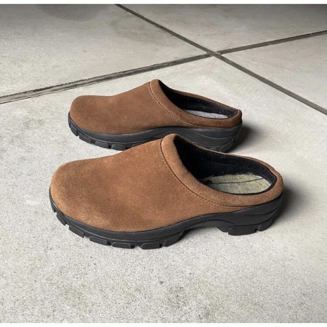 land's end suede leather mule