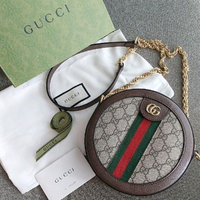 売れ筋商品 Gucci 丸型 ラウンドショルダーバッグ ミニ GG GUCCI