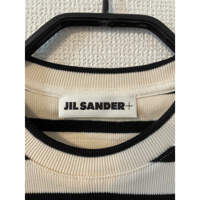 ■ JIL SANDER ボーダー ロゴ コットン Tシャツ ■