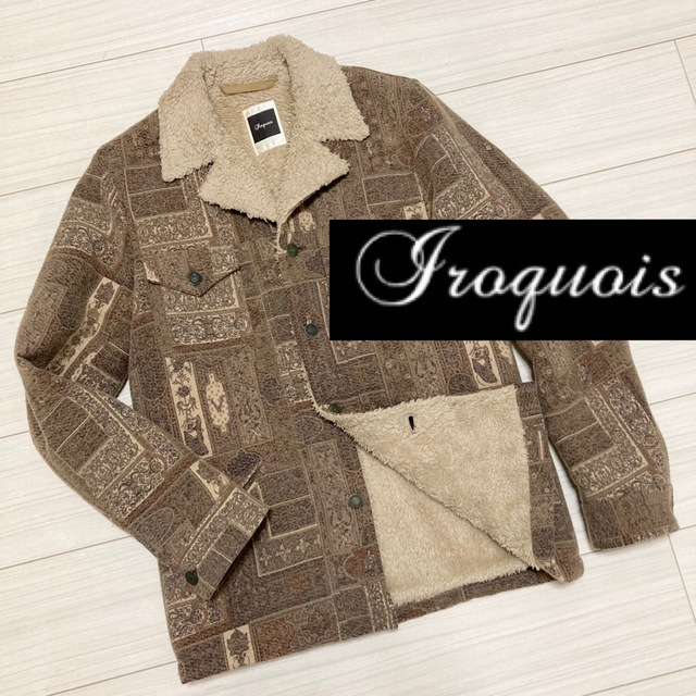 Iroquois(イロコイ)の良品■Iroquois イロコイ■VENGOパッチワーク ニードルボアジャケット メンズのジャケット/アウター(ブルゾン)の商品写真