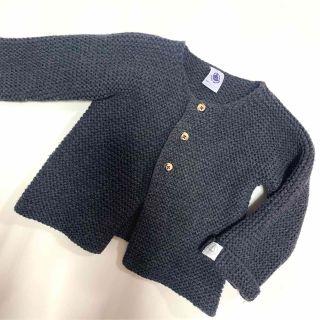 プチバトー(PETIT BATEAU)のプチバトー‬♡ ガーター編み ニットカーディガン 男女兼用◎(カーディガン/ボレロ)