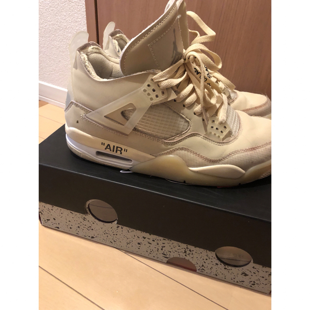 【高知インター店】 off-white×NIKE 27.5cm "sail" JORDAN4 AIR スニーカー 【高知インター店】 off-white×NIKE 27.5cm "sail" JORDAN4 AIR スニーカー