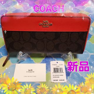 単品購入可 COACH コーチ 新品 ホワイト 紫 花柄 長財布 レディース