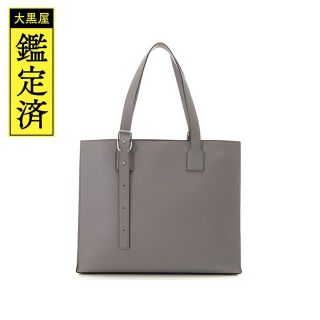 ロエベ(LOEWE)のLOEWE ロエベ　バックルホリゾンタルトート　グレー　レザー【431】(トートバッグ)