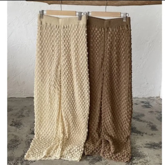 lawgy - lawgy original ami knit pants (ivory)の通販 by み｜ラウジーならラクマ