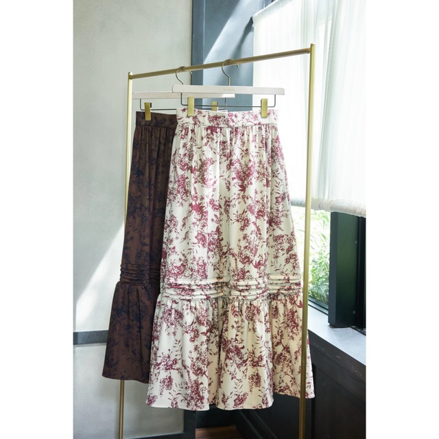 herlipto＊Autumn Botanical Printed Skirt