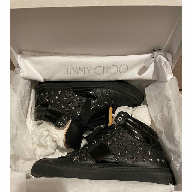 人気の春夏 JIMMY CHOO - ジミーチュウ スニーカー BLACK 約27センチ