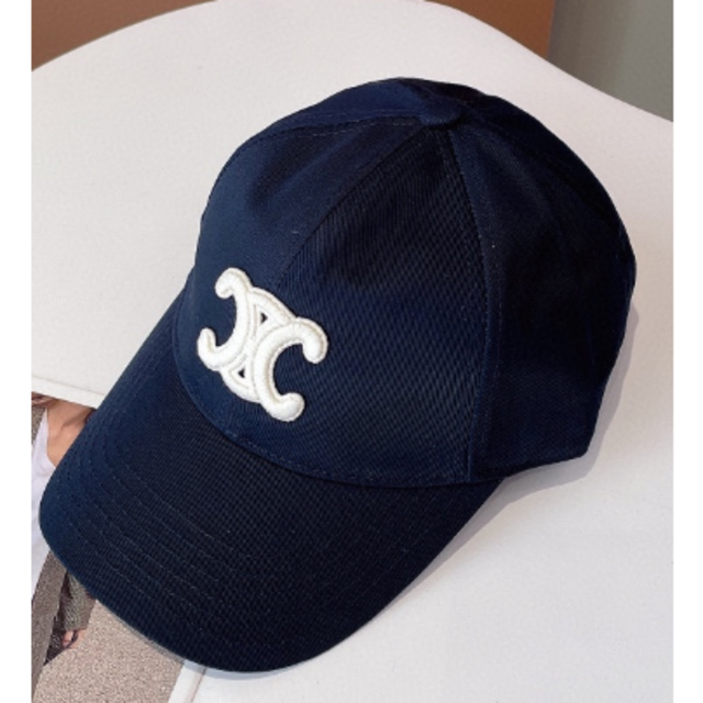CELINE※セリーヌ ロゴ キャップ 帽子 ネイビー