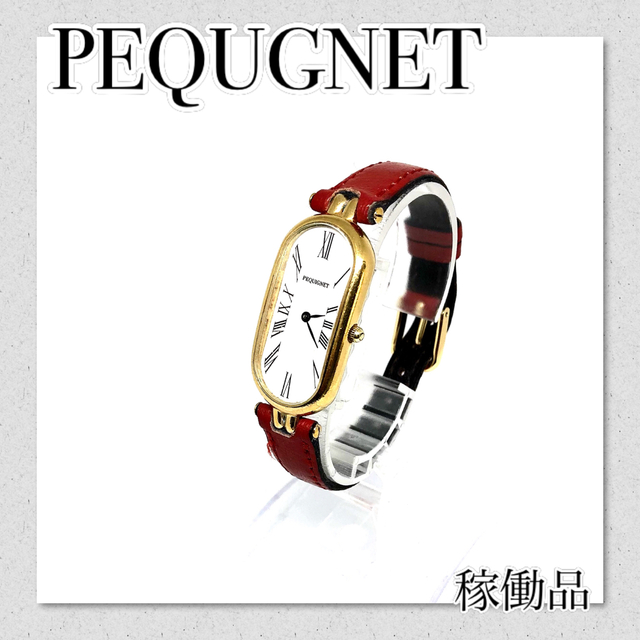 稼働品【セール】PEQUGENT ペキネ　アンティーク　レディースブランド時計のサムネイル