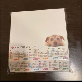 住友生命　2023犬猫カレンダー　メモ帳(ノベルティグッズ)