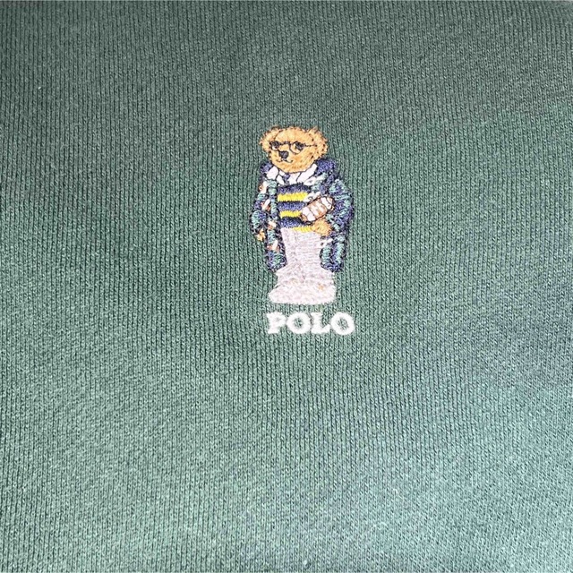 POLO RALPH LAUREN(ポロラルフローレン)のラルフローレン　ポロベアパーカー 150サイズ　グリーン キッズ/ベビー/マタニティのキッズ服男の子用(90cm~)(ジャケット/上着)の商品写真