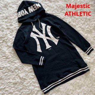 マジェスティック(Majestic)のMajestic ATHLETIC パーカー ワンピース Mサイズ 裏起毛(パーカー)