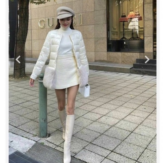 シェリエ Sheller 2wayFOXダウンジャケット WHITE アウター