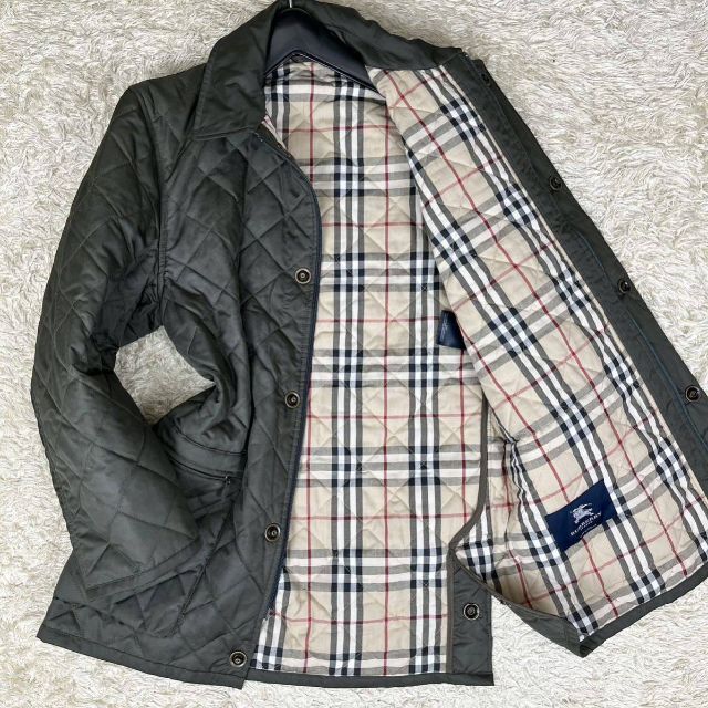 爆買い新品 バーバリーロンドン カーキ L相当 裏地ノバチェック
