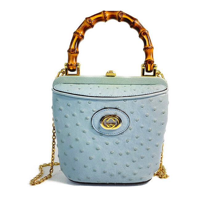 華麗 オーストリッチ バンブー グッチ - Gucci ミニバケット バッグ