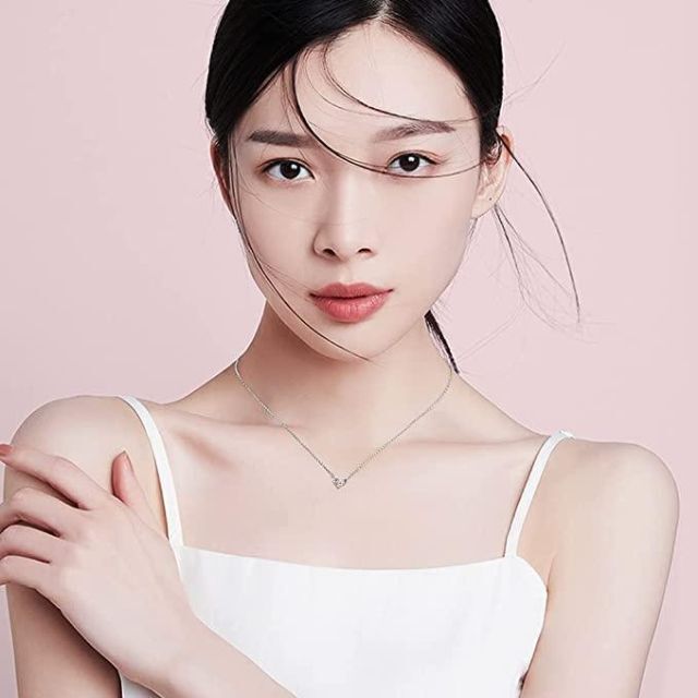 匿名配送 レディース 最高級ジルコニア ハート ネックレス