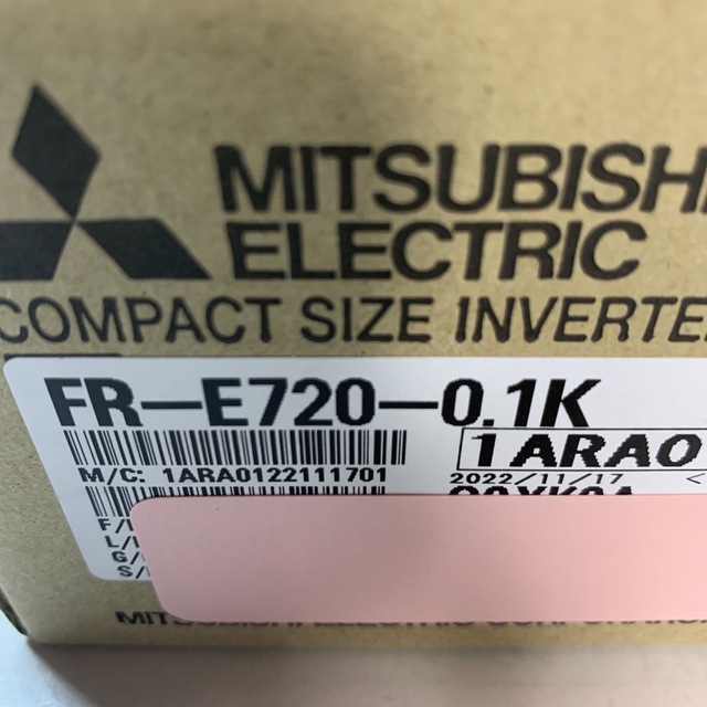 新品未開封 三菱電機 FR-E720-0.1K 2台 インバータ