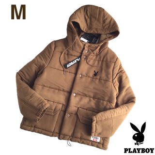 プレイボーイ(PLAYBOY)の❤️専用【M】プレイボーイ 中綿 フード ジャケット アウター 茶系(ブルゾン)