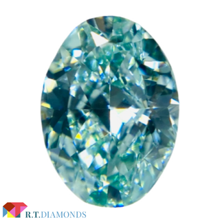 FANCY INTENSE GREENISH BLUE* 0.49ct OV(その他)