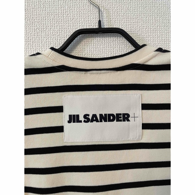 □ JIL SANDER ボーダー ロゴ コットン ロング Tシャツ □ □ JIL SANDER ボーダー ロゴ コットン ロング Tシャツ □