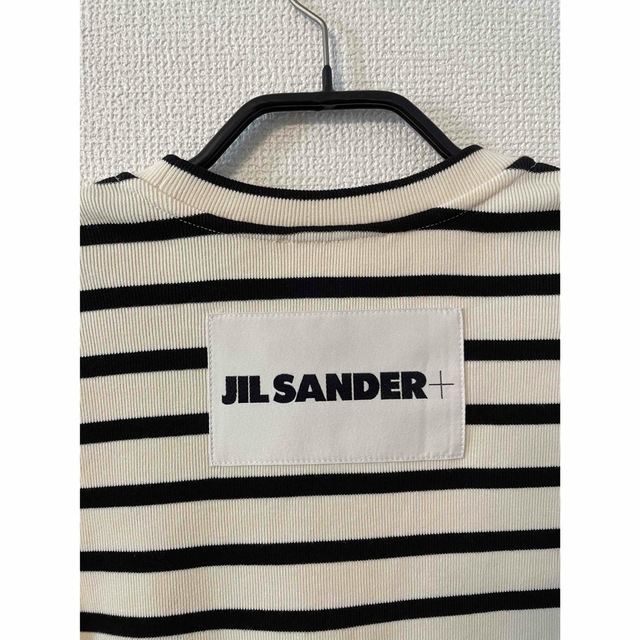 ■ JIL SANDER ボーダー ロゴ コットン ロング Tシャツ ■